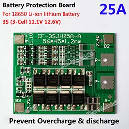 3S 25A Li-ion Lithium Battery 18650 Charger PCB BMS Protection Board 12.6V Cell  in chennai