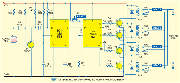 16-Way Clap-Operated Switch