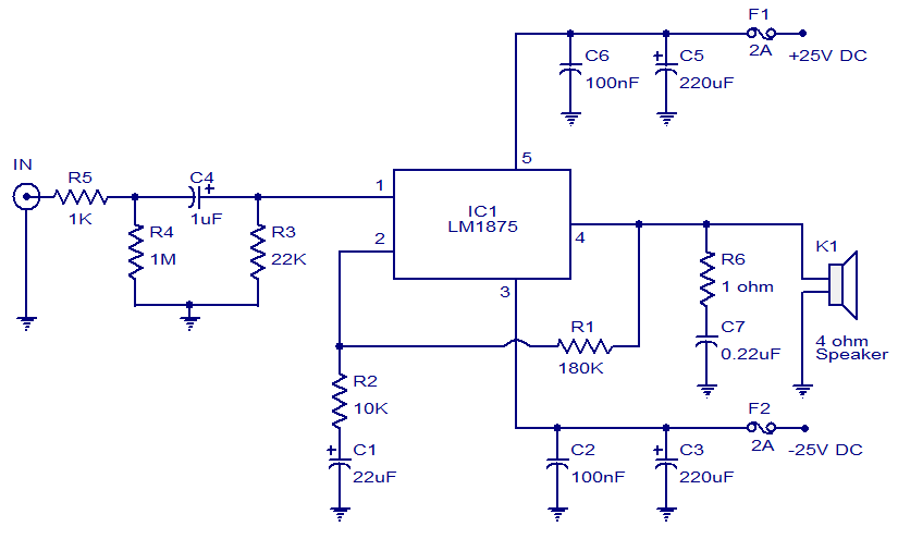 stereo amplifier circuit BA5417