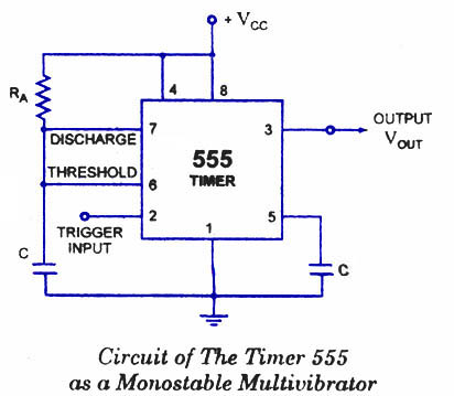 555 monostable multivibrator
