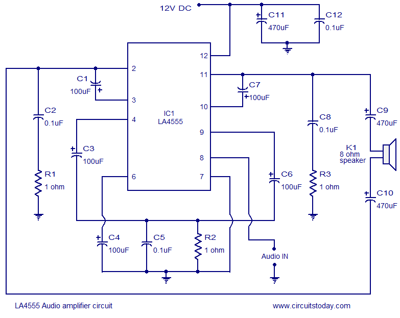 stereo amplifier circuit BA5417
