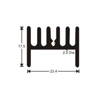 HeatSink Type PI48 - 25mm 1-TO220-Heatsinks