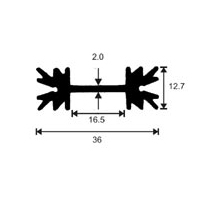 HeatSink Type PI51 - 20mm 1-TO220 / TOP3-Heatsinks