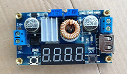 TOP 5A CC CV LED DRIVE LITHIUM CHARGER POWER STEP-DOWN MODULE W/ USB VOLTMETER