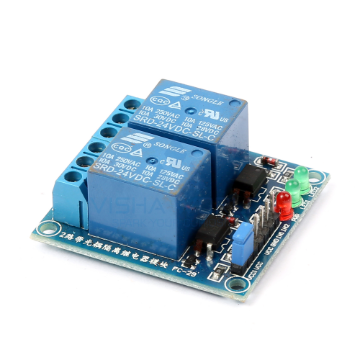 2 x DC 24V Opto Isolated High Level Triggering Relay Module