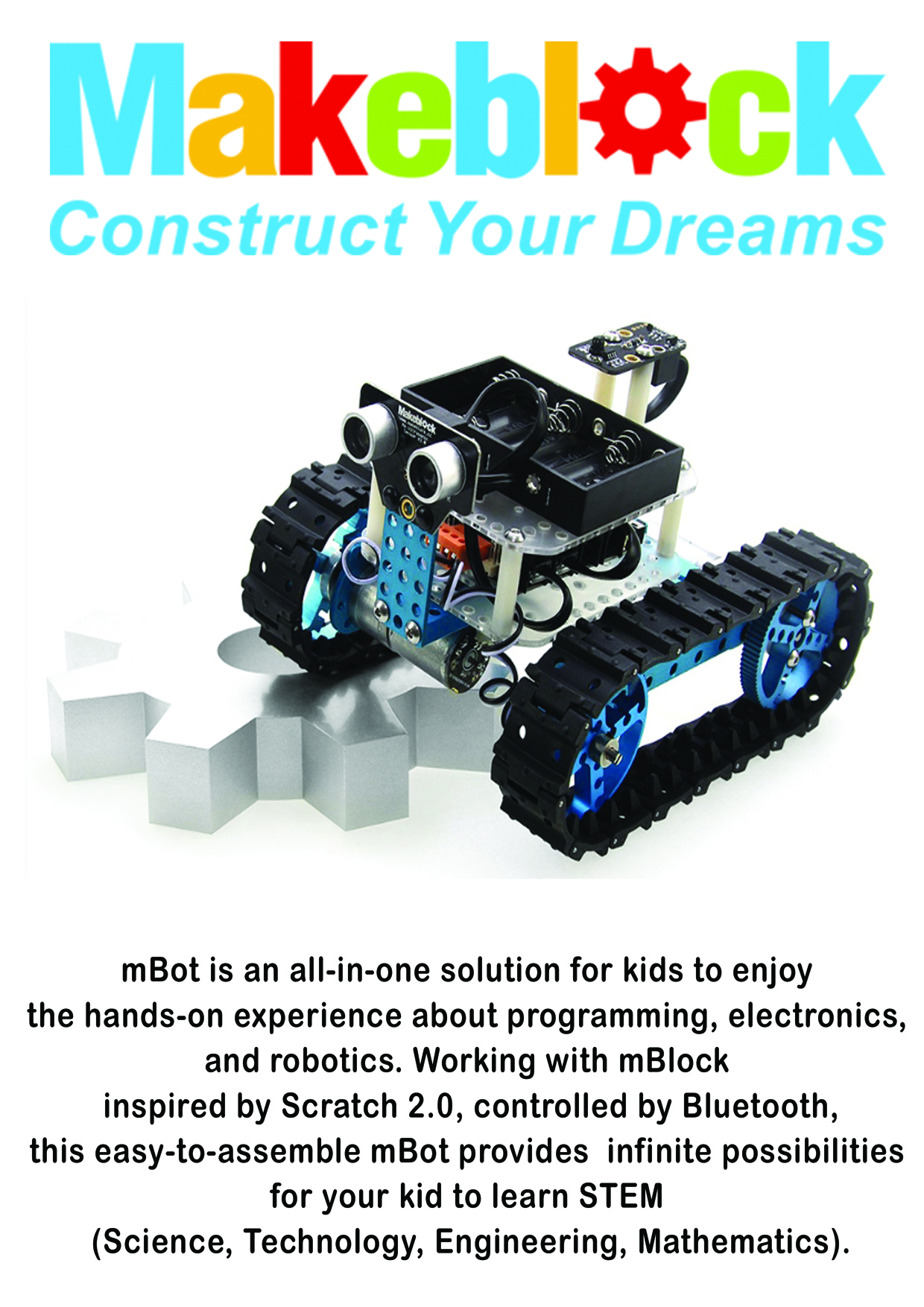 Makeblock mBot Educational Robot Kit for Kids Blue Bluetooth Version