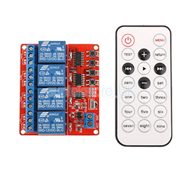 12V 4CH Channel IR Infrared Wireless Remote Control Learning Relay Module